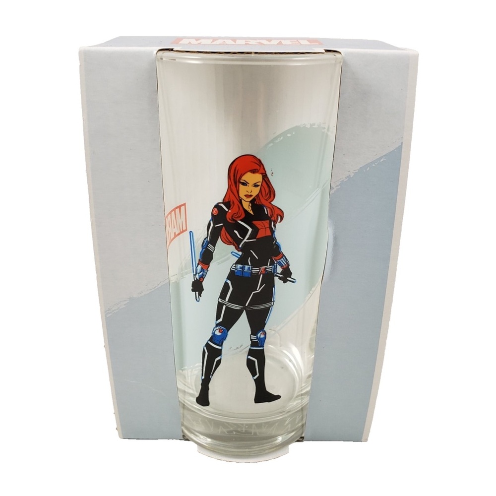Marvel Black Widow Glass Made in France Drinking Glass Licensed 2025